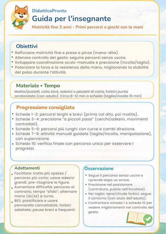 Motricità fine 3 anni – percorsi guidati e giochi con le mani