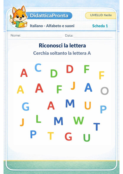 Alfabeto e suoni 1ª primaria – Primi suoni e lettere