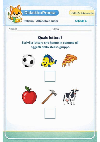 Alfabeto e suoni 1ª primaria – Primi suoni e lettere