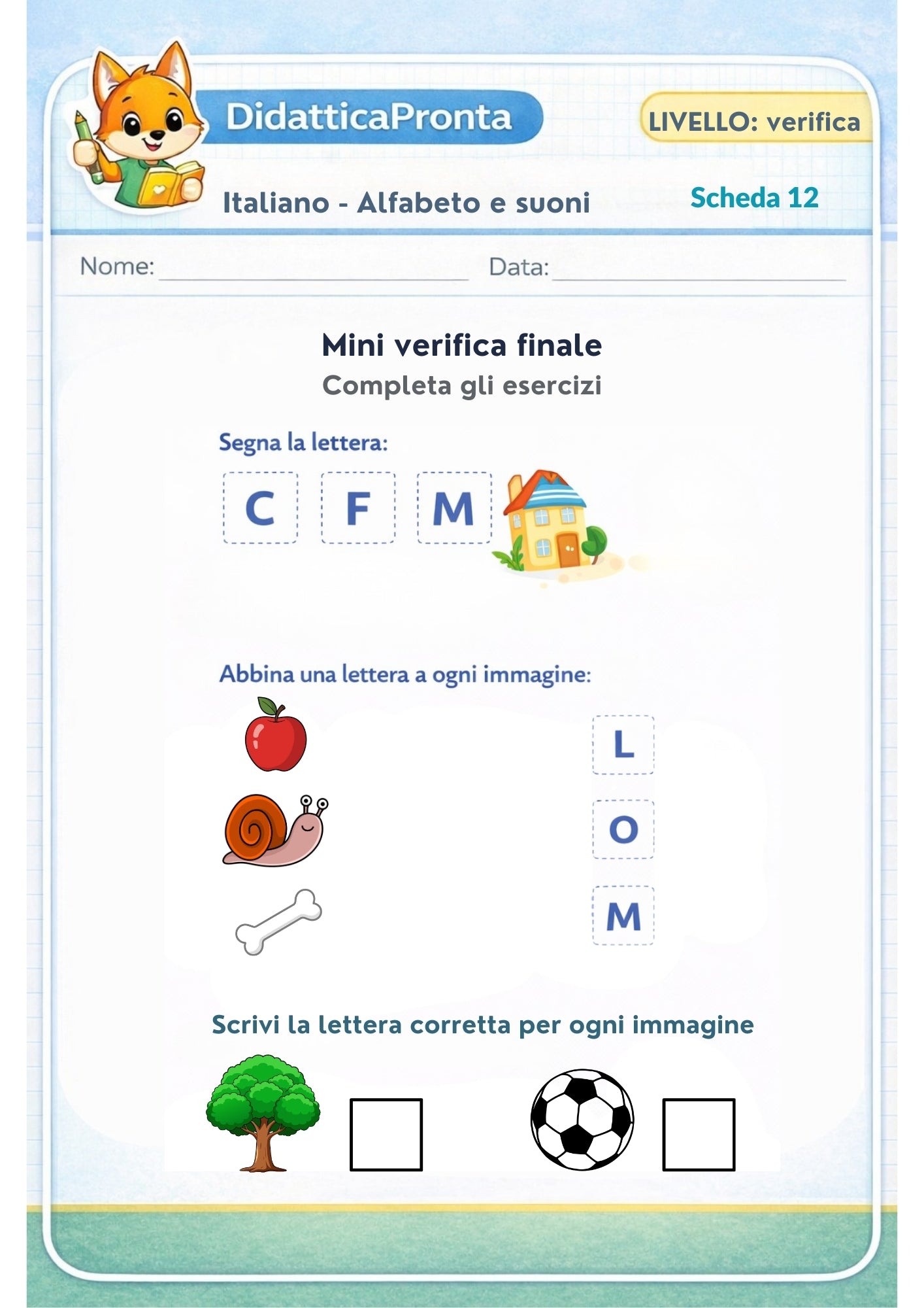 Alfabeto e suoni 1ª primaria – Primi suoni e lettere