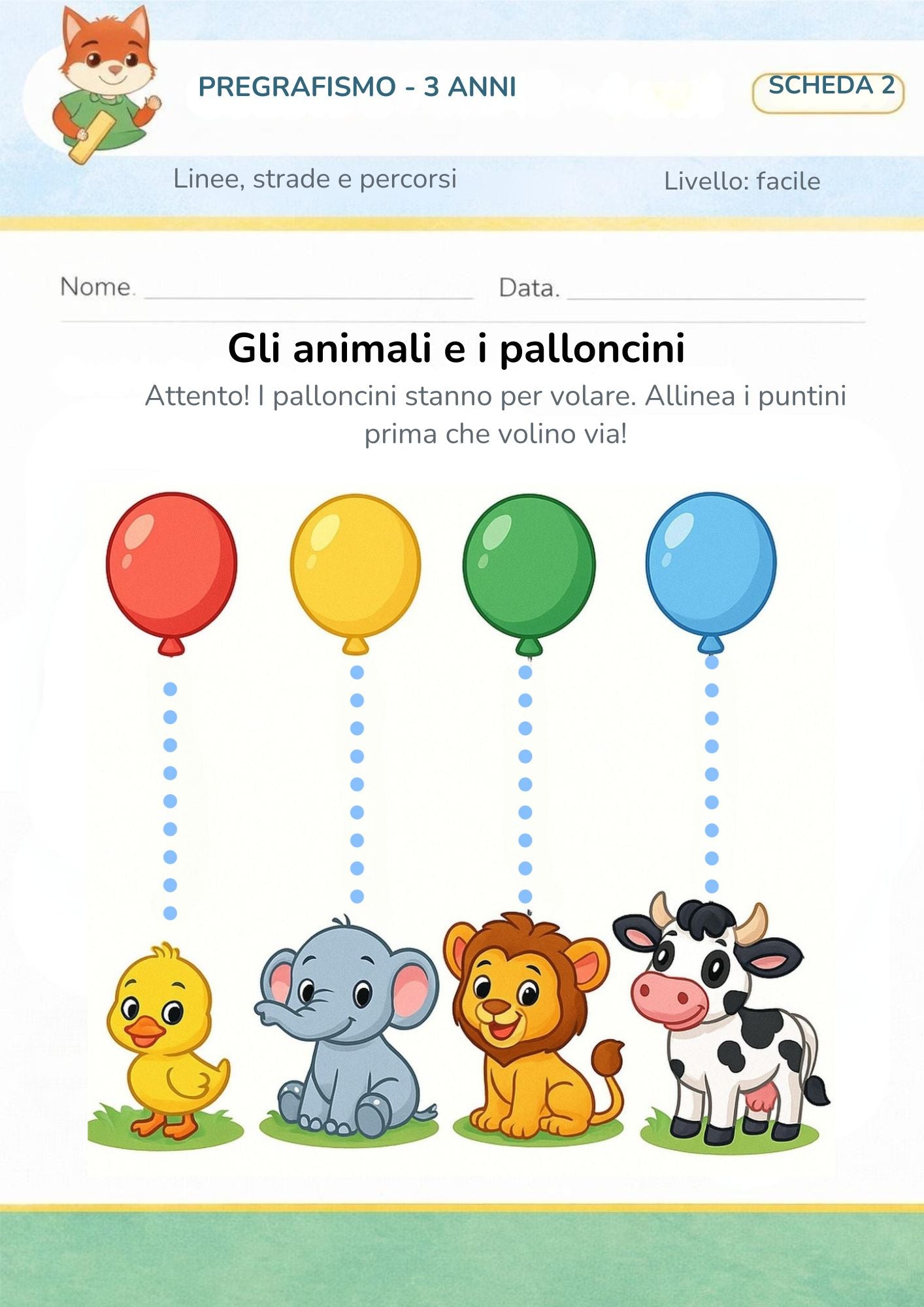 Pregrafismo 3 anni - Prime linee, strade e percorsi