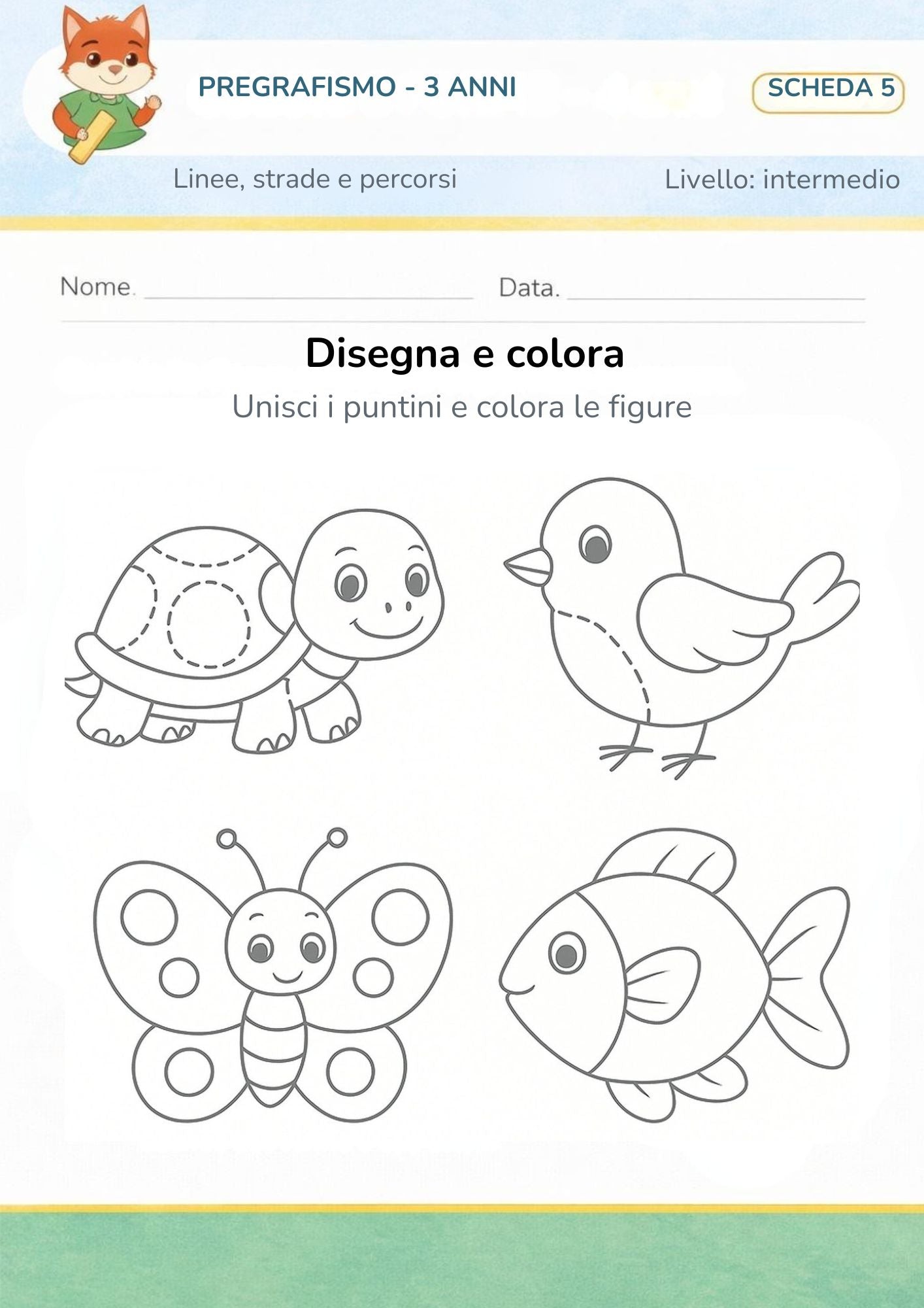 Pregrafismo 3 anni - Prime linee, strade e percorsi