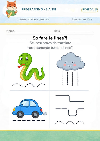 Pregrafismo 3 anni - Prime linee, strade e percorsi