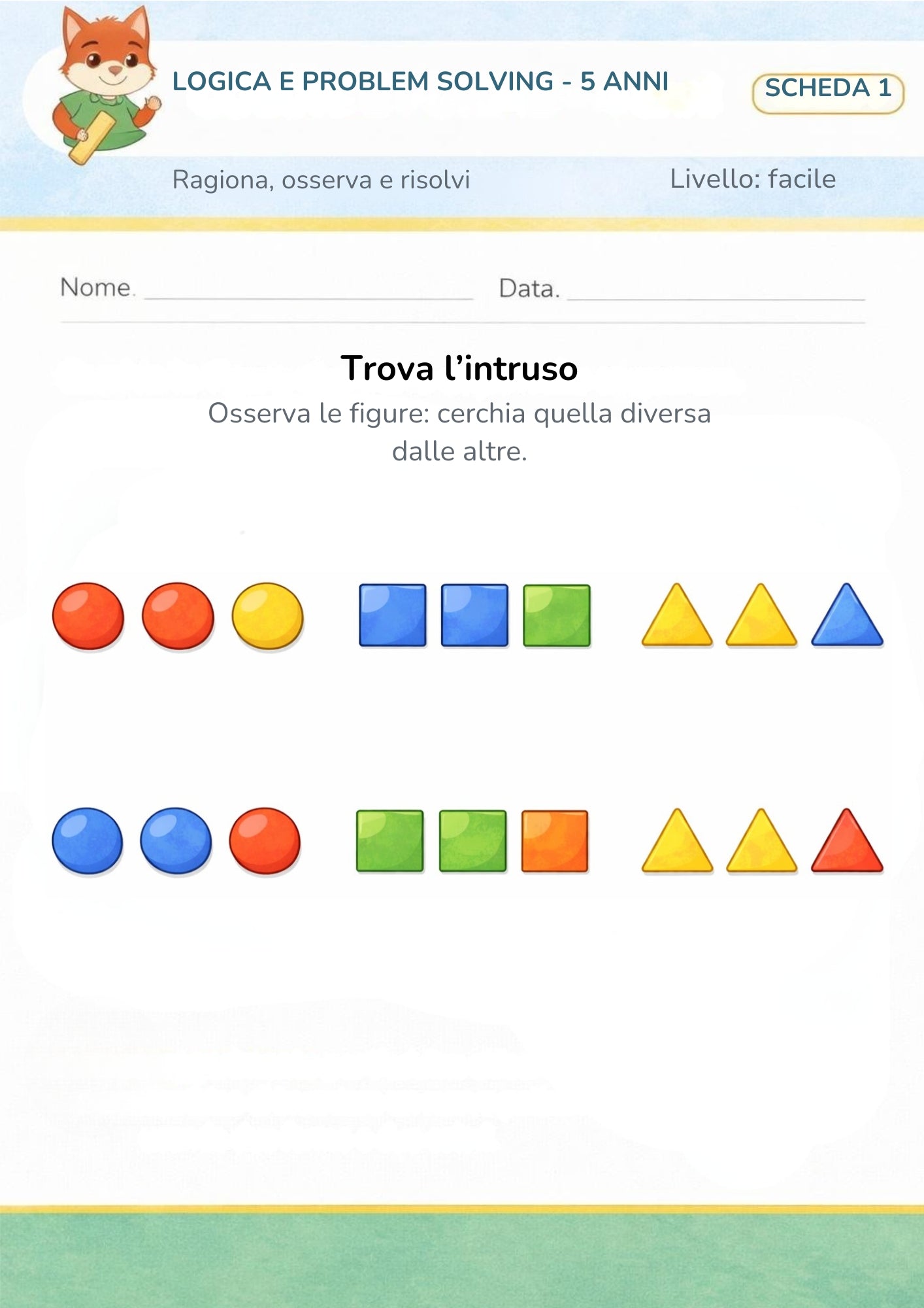 Logica e Problem Solving 5 anni – Ragiona, osserva e risolvi