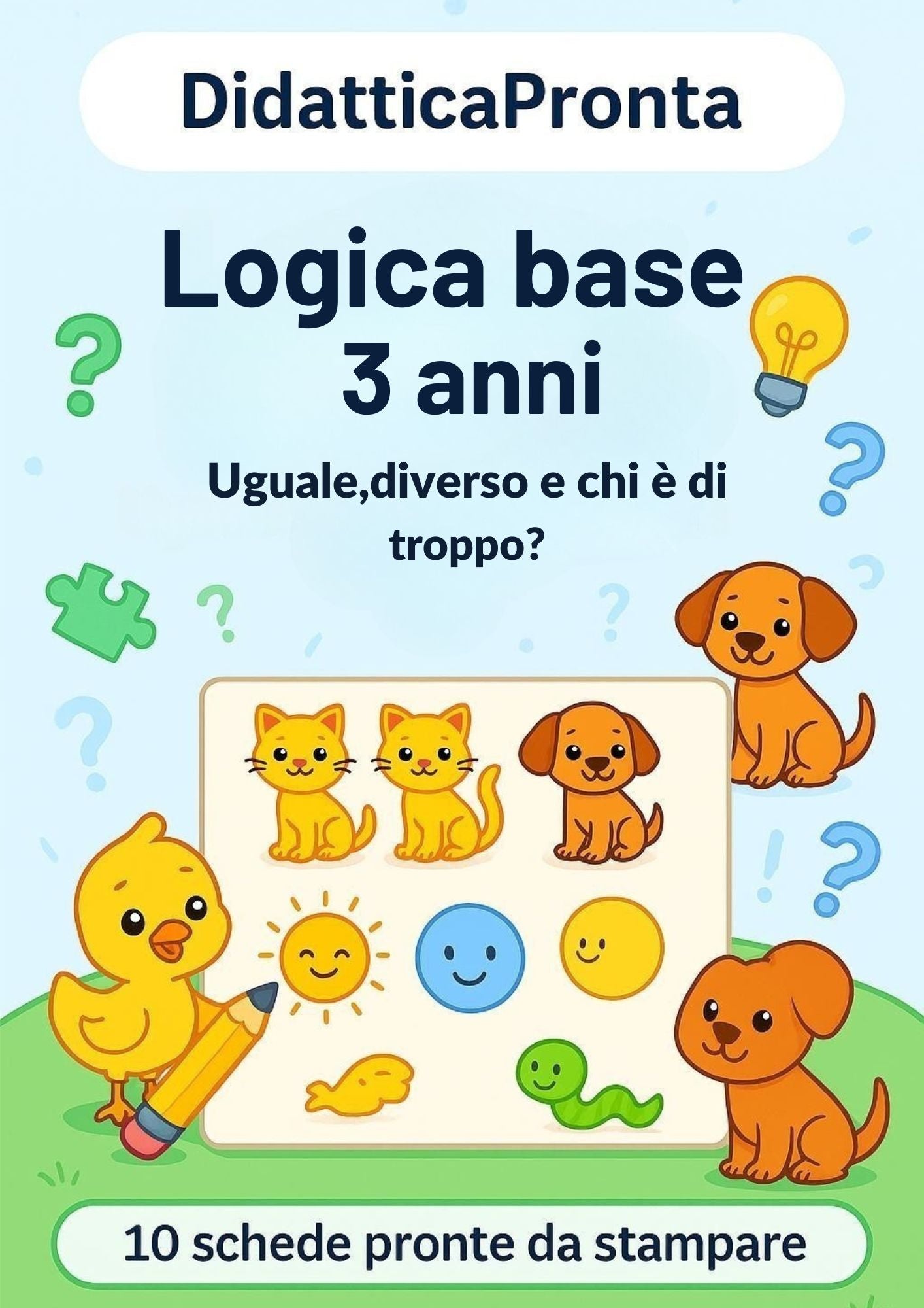 Logica base 3 anni – uguale, diverso e chi è di troppo?